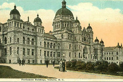 Queen Victoria and parliament building