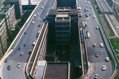 Vista aerea della pista di prova sul tetto della fabbrica Fiat del Lingotto