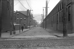 View of 50th Street repaving at Butler Street, looking toward Hatfield Street