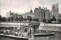 Lambeth Palace, with St. Mary's Church, from the Suspension Bridge