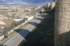Ávila, vista de la Ronda Norte desde la Muralla