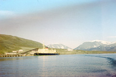 Isbryter Krasin i havnen i Kolsbey