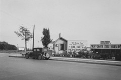 Real estate office and nursery, corner of Pico Boulevard and 28th Street