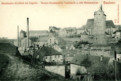 Bautzen. Wendischer Kirchhof, Kunstmühle, Tuchfabrik, alte Wasserkunst