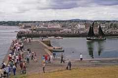 Broughty Ferry harbour on raft race day
