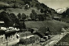 Lucerne L’ASD à la gare du Sépey avec transport de bois