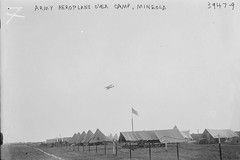 Army Aeroplane Over Camp, Mineola