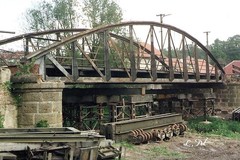 Biskupice. likvidace starého železného mostu v r. 1888 -1991