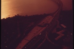 Tappan Zee Bridge in Tarrytown, NY, aerial