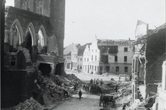 Sebastianusstraße nach dem Bombenangriff 1943