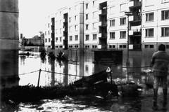 Velké Meziříčí. Po povodni 25.5.1985. Hornoměstská