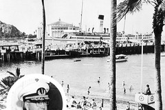 Passenger ship S.S. Catalina shown docked in Avalon Bay