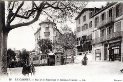 Le Cannet. Rue de la République et Boulevard Carnot
