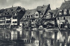 Alte Fischerhauser am Ufer der Regnitz in Bamberg