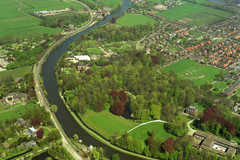 Luchtfoto van de buitenplaatsen Doornburgh, Goudestein en Vechtoever