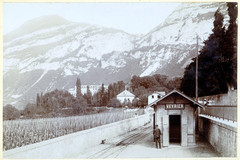 Veyrier, station du tramway près de la frontière