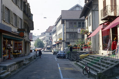 Langenthal. Marktgasse Ecke Jurastrasse Richtung Bahnhofstrasse