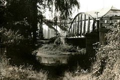 Biskupice. Starý železný most-vlevo brod