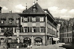 Ansbach. Unterer Markt mit Markgraf-Karl-Wilhelm-Friedrich-Brunnen