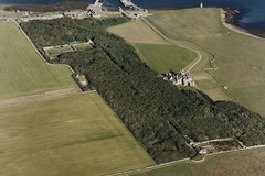 View of Shapinsay, Balfour Castle and walled garden