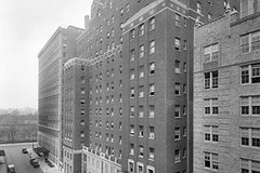 98th Street and 5th Avenue. School of Nursing, Mt. Sinai Hospital. Exterior from east