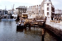 US landing ships at Weymouth, Dorset ready to board troops for the Normandy Invasion