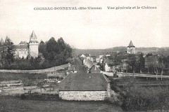 Coussac-Bonneval: vue générale et le château