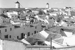 Vista de los tejados de la casas del pueblo Campo de Criptana