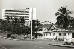 Liberia. Monrovia. Street with modern hotel
