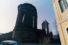 Salzgasse. Ruinen des Kuppelaufstieg Frauenkirche