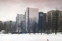 Стройка на улице Софьи Ковалевской. Январь 2000 года