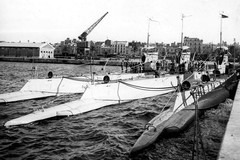 Tres Submarinos Españoles de la serie B en el puerto de Tarragona