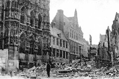 Ruines du quartier de la ville à la mairie de Leuven