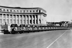 Pepsi trucks in front of Denver City and County Building