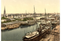 New Harbor from the Lighthouse. Bremerhafen
