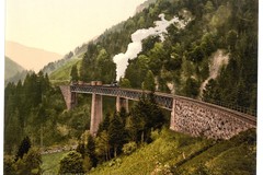 Viaduct and gorge, Hollenthal, Black Forest. Baden