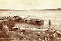 Dunoon. Pier & Highland Mary Statue