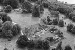 Oblique aerial view centred on Lochmaben Castle
