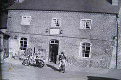 Motorbikes at the rear of the pub