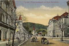 Leoben, Franz-Josefstrasse mit Mont. Hochschule