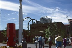 Expo 74 in Spokane Old National Bank building in background