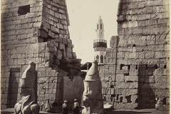 Pylon Luxor Temple and Abu-Al-Hugaga Mosque