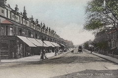 Boundary Road looking south from the rail crossing, Hove