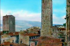 Vista sui tetti di San Gimignano