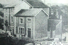 Penygraig, Tower Hill, Rhayader - houses to be demolished for the Rhayader by-pass road