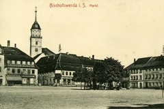 Bischofswerda. Markt mit Kirche