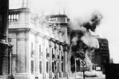 Santiago. Golpe de Estado del 11 de septiembre de 1973. Bombardeo del Palacio de La Moneda