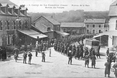 Camp-de-la-Courtine, Avenue de la Gare, Arrivée des Troupes
