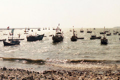 Boats in the bay of Mumbai