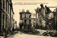 Reims - сoin de la rue des Cordeliers et rue de Université